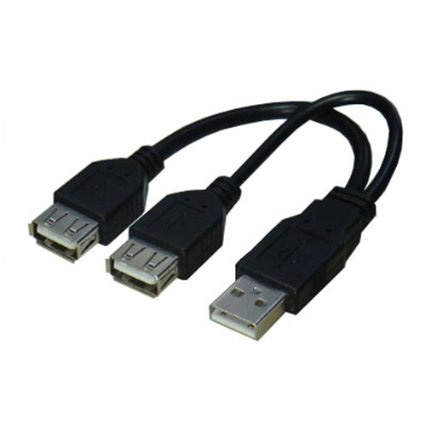 データ転送+充電と充電のみを使い分けられる二股(Y字)USBケーブル